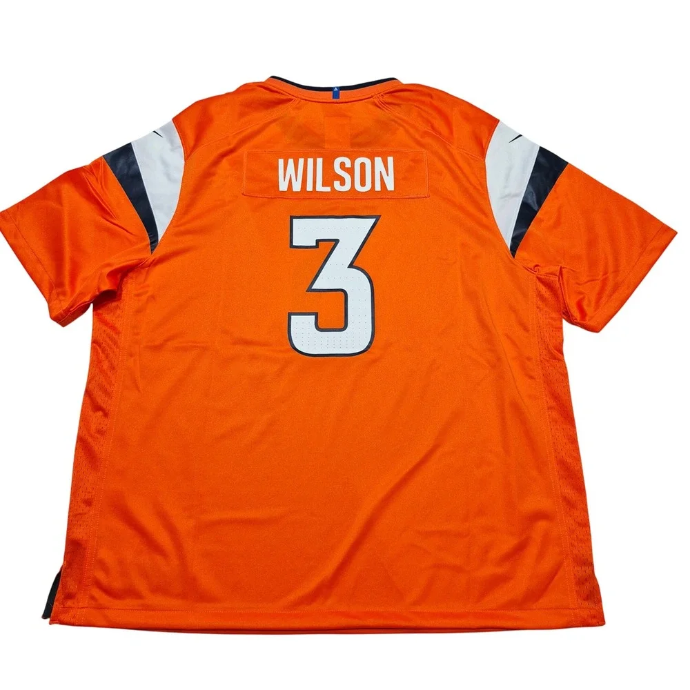 Russell Wilson Denver Broncos Nike Football Game Jersey Orange Men's Size 3XL
